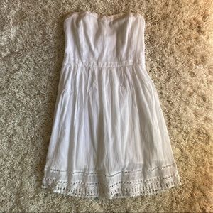 FIRM PRICE! White Strapless Dress